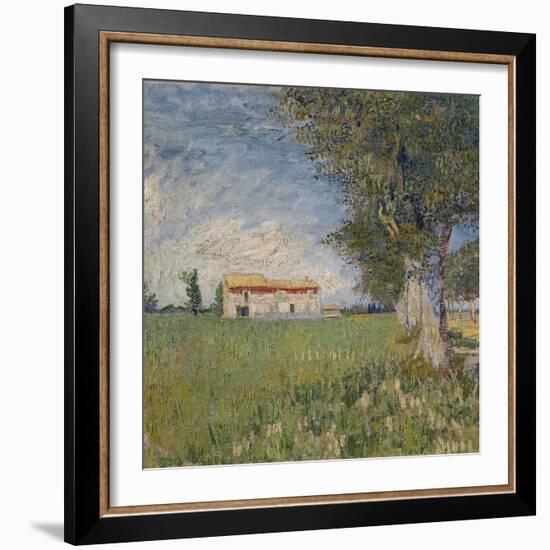 Farmhouse in a Wheat Field, 1888-Vincent van Gogh-Framed Giclee Print