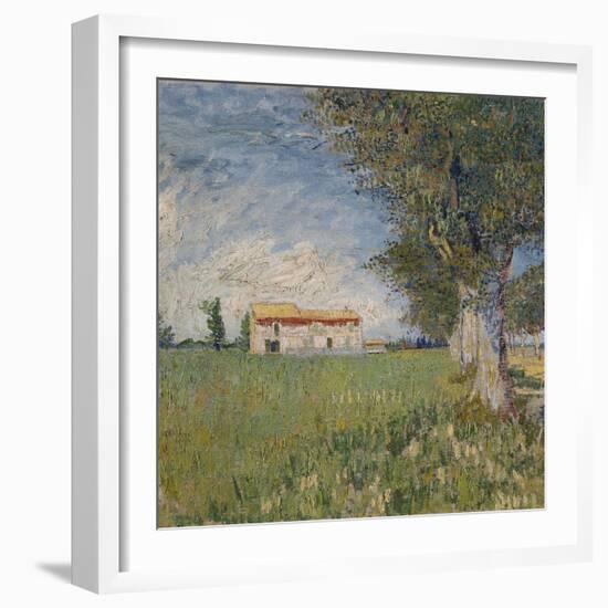 Farmhouse in a Wheat Field, 1888-Vincent van Gogh-Framed Giclee Print