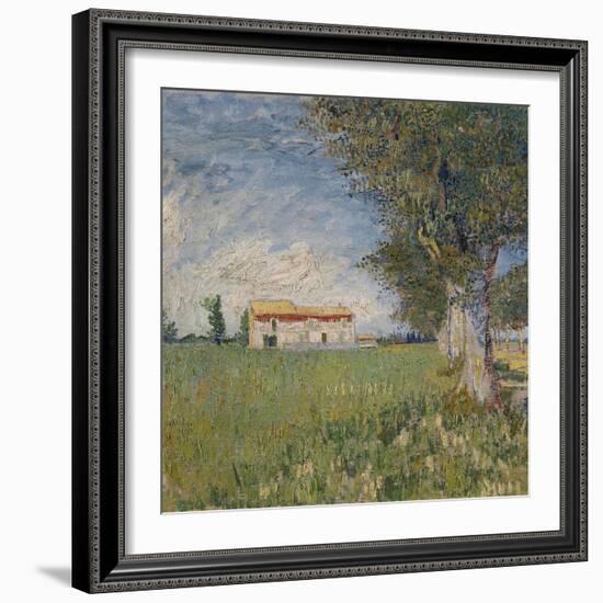 Farmhouse in a Wheat Field, 1888-Vincent van Gogh-Framed Giclee Print