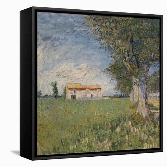 Farmhouse in a Wheat Field, 1888-Vincent van Gogh-Framed Premier Image Canvas