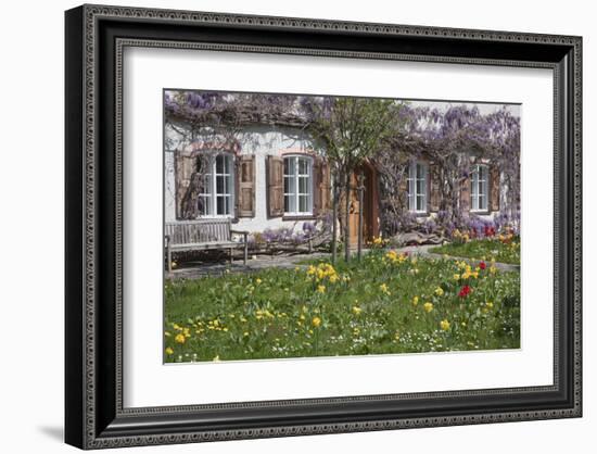 Farmhouse in Aying, Upper Bavaria, Bavaria, Germany-null-Framed Art Print