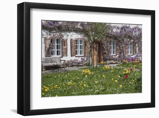 Farmhouse in Aying, Upper Bavaria, Bavaria, Germany-null-Framed Art Print