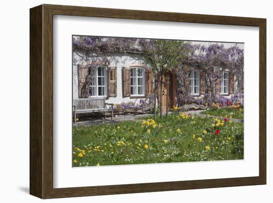 Farmhouse in Aying, Upper Bavaria, Bavaria, Germany-null-Framed Art Print