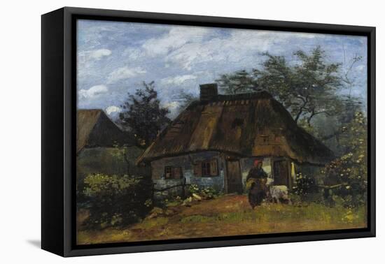 Farmhouse in Nuenen (La Chaumièr)-Vincent van Gogh-Framed Premier Image Canvas