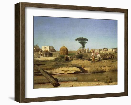 Farmhouse Near Naples, 1866-Giuseppe De Nittis-Framed Giclee Print