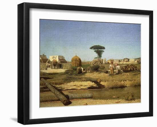 Farmhouse Near Naples, 1866-Giuseppe De Nittis-Framed Giclee Print