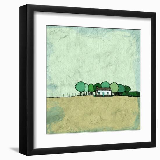 Farmhouse on the Edge-Ynon Mabat-Framed Art Print