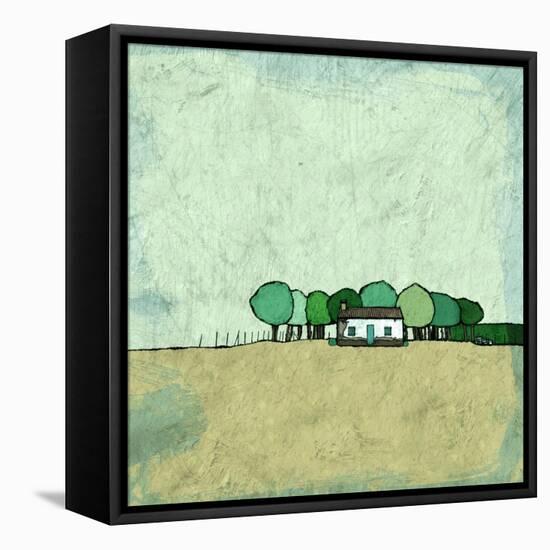 Farmhouse on the Edge-Ynon Mabat-Framed Stretched Canvas