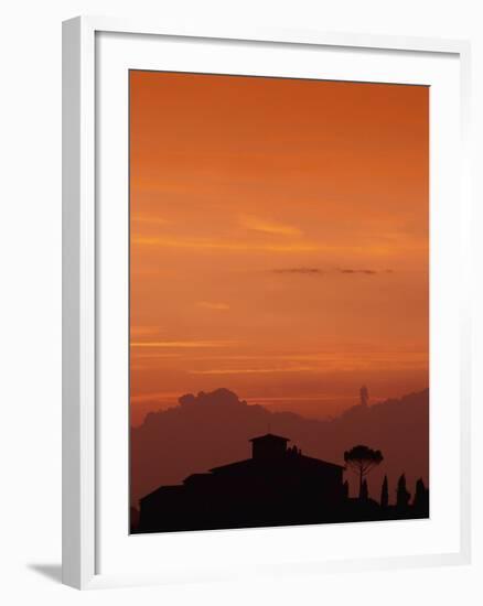 Farmhouse Silhouetted at Sunset-Merrill Images-Framed Photographic Print