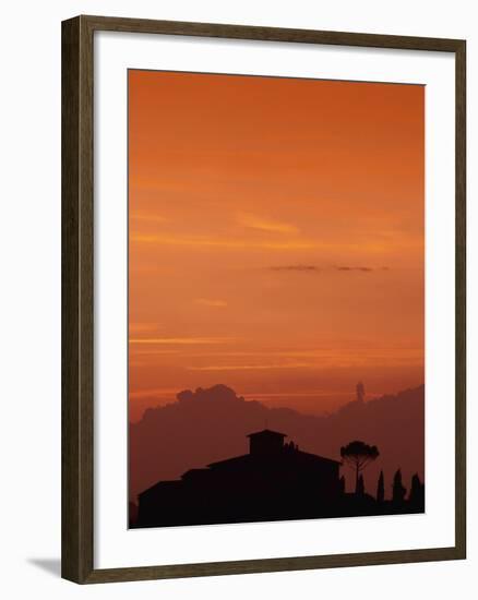 Farmhouse Silhouetted at Sunset-Merrill Images-Framed Photographic Print