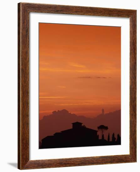 Farmhouse Silhouetted at Sunset-Merrill Images-Framed Photographic Print