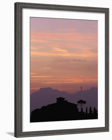 Farmhouse Silhouetted at Sunset-Merrill Images-Framed Photographic Print