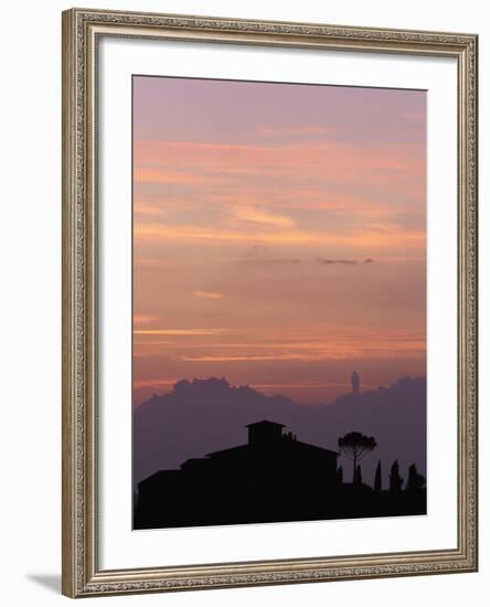 Farmhouse Silhouetted at Sunset-Merrill Images-Framed Photographic Print