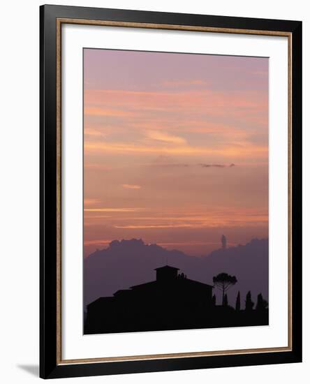 Farmhouse Silhouetted at Sunset-Merrill Images-Framed Photographic Print