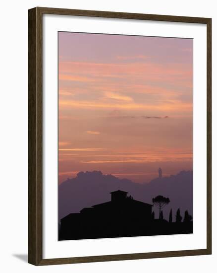 Farmhouse Silhouetted at Sunset-Merrill Images-Framed Photographic Print