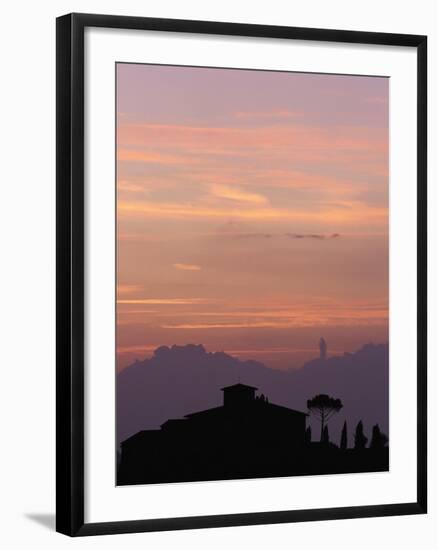 Farmhouse Silhouetted at Sunset-Merrill Images-Framed Photographic Print