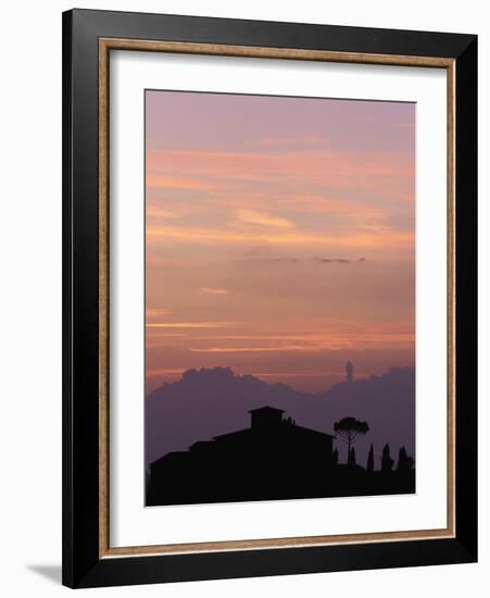 Farmhouse Silhouetted at Sunset-Merrill Images-Framed Photographic Print