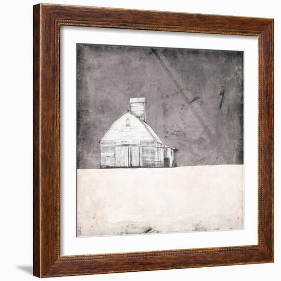 Farmhouse under Grey Skies-Ynon Mabat-Framed Art Print