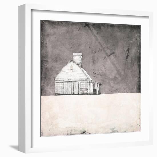 Farmhouse under Grey Skies-Ynon Mabat-Framed Art Print