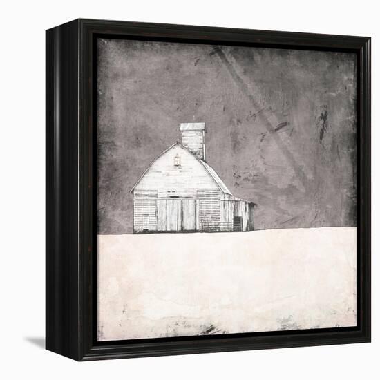 Farmhouse under Grey Skies-Ynon Mabat-Framed Stretched Canvas