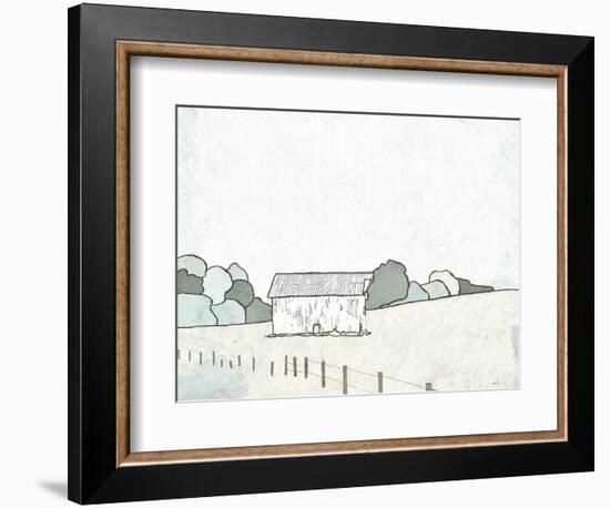 Farmhouse Under White Skies-Ynon Mabat-Framed Photographic Print