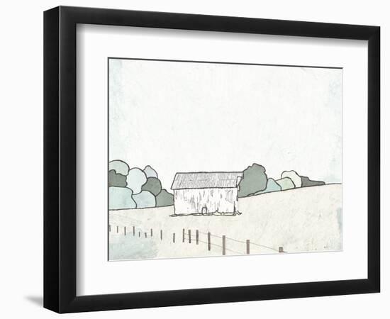 Farmhouse Under White Skies-Ynon Mabat-Framed Photographic Print