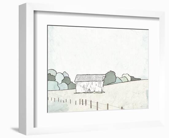 Farmhouse Under White Skies-Ynon Mabat-Framed Photographic Print