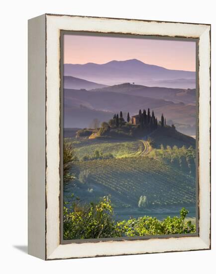 Farmhouse, Val D' Orcia, Tuscany, Italy-Doug Pearson-Framed Premier Image Canvas