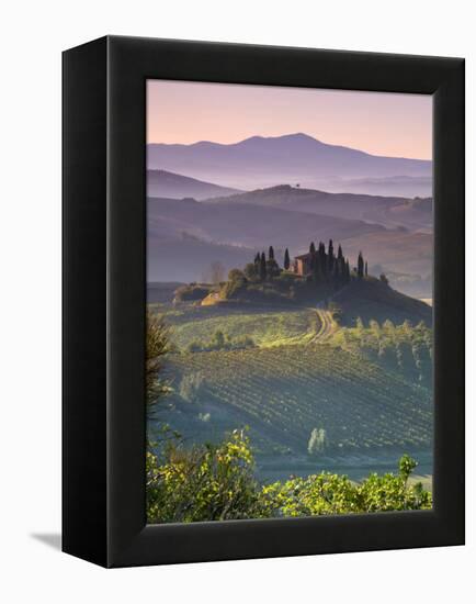 Farmhouse, Val D' Orcia, Tuscany, Italy-Doug Pearson-Framed Premier Image Canvas