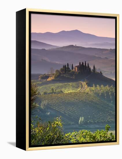 Farmhouse, Val D' Orcia, Tuscany, Italy-Doug Pearson-Framed Premier Image Canvas