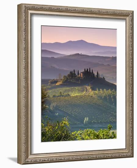 Farmhouse, Val D' Orcia, Tuscany, Italy-Doug Pearson-Framed Photographic Print