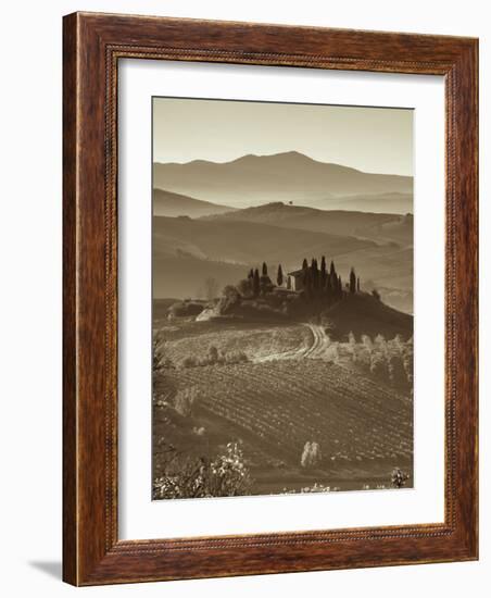 Farmhouse, Val D' Orcia, Tuscany, Italy-Doug Pearson-Framed Photographic Print