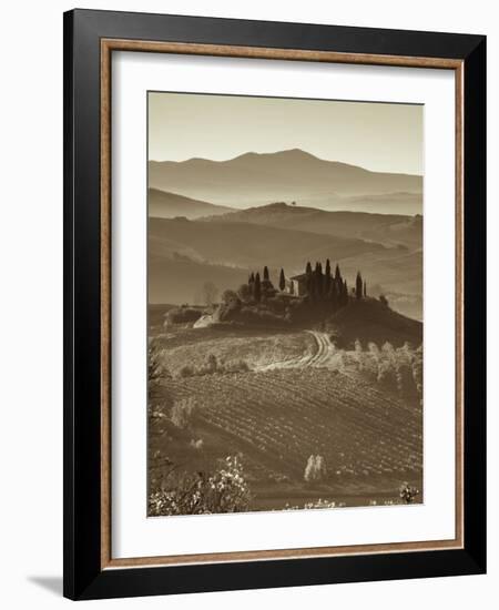 Farmhouse, Val D' Orcia, Tuscany, Italy-Doug Pearson-Framed Photographic Print