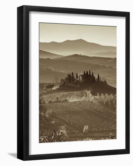 Farmhouse, Val D' Orcia, Tuscany, Italy-Doug Pearson-Framed Photographic Print