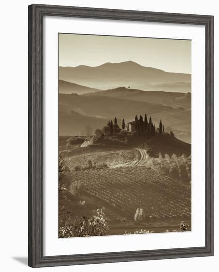 Farmhouse, Val D' Orcia, Tuscany, Italy-Doug Pearson-Framed Photographic Print