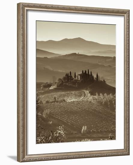 Farmhouse, Val D' Orcia, Tuscany, Italy-Doug Pearson-Framed Photographic Print