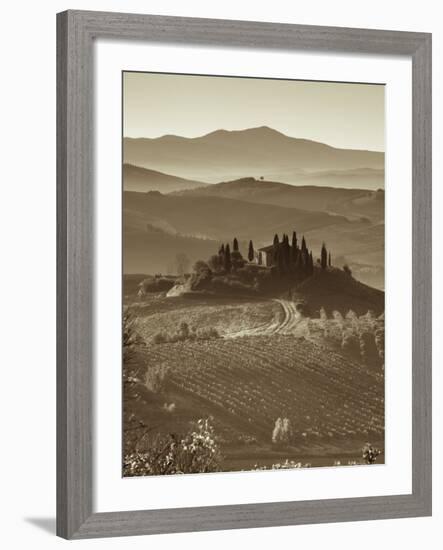 Farmhouse, Val D' Orcia, Tuscany, Italy-Doug Pearson-Framed Photographic Print