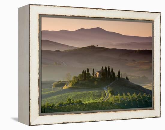 Farmhouse, Val D' Orcia, Tuscany, Italy-Doug Pearson-Framed Premier Image Canvas