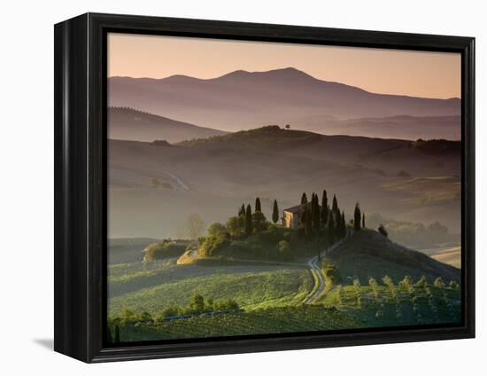 Farmhouse, Val D' Orcia, Tuscany, Italy-Doug Pearson-Framed Premier Image Canvas