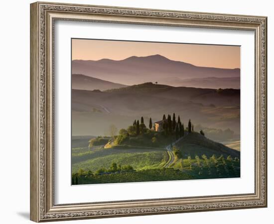 Farmhouse, Val D' Orcia, Tuscany, Italy-Doug Pearson-Framed Photographic Print