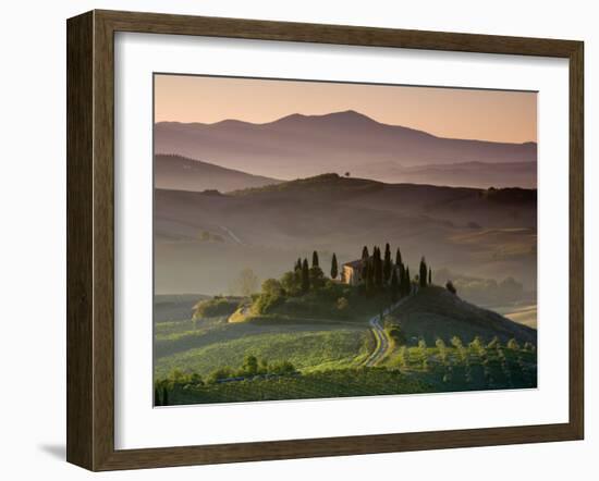 Farmhouse, Val D' Orcia, Tuscany, Italy-Doug Pearson-Framed Photographic Print