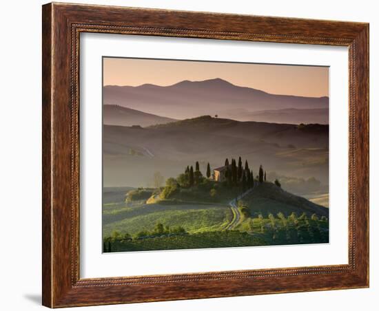 Farmhouse, Val D' Orcia, Tuscany, Italy-Doug Pearson-Framed Photographic Print