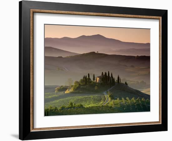 Farmhouse, Val D' Orcia, Tuscany, Italy-Doug Pearson-Framed Photographic Print