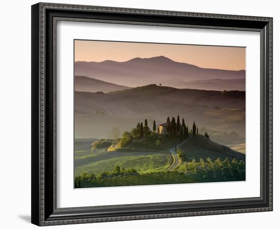 Farmhouse, Val D' Orcia, Tuscany, Italy-Doug Pearson-Framed Photographic Print