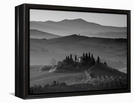 Farmhouse, Val D' Orcia, Tuscany, Italy-Doug Pearson-Framed Premier Image Canvas