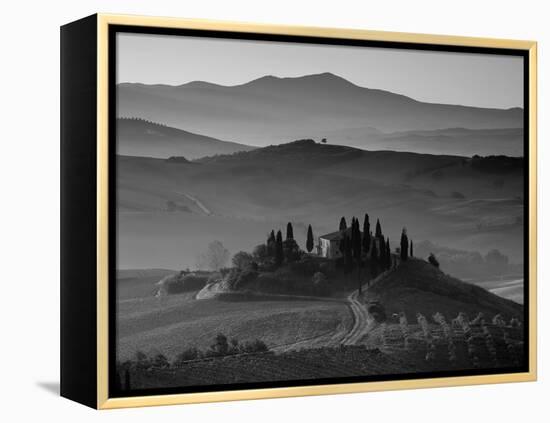 Farmhouse, Val D' Orcia, Tuscany, Italy-Doug Pearson-Framed Premier Image Canvas