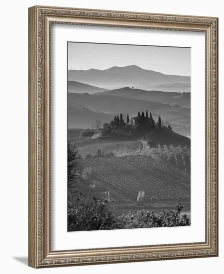 Farmhouse, Val D' Orcia, Tuscany, Italy-Doug Pearson-Framed Photographic Print