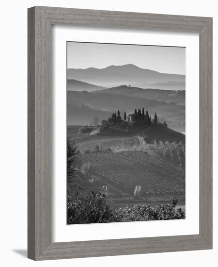 Farmhouse, Val D' Orcia, Tuscany, Italy-Doug Pearson-Framed Photographic Print