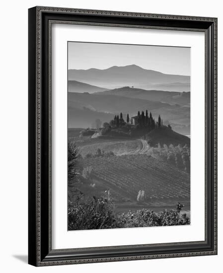 Farmhouse, Val D' Orcia, Tuscany, Italy-Doug Pearson-Framed Photographic Print