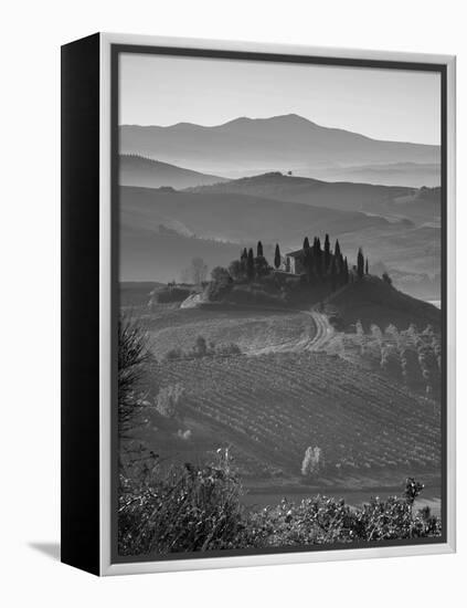 Farmhouse, Val D' Orcia, Tuscany, Italy-Doug Pearson-Framed Premier Image Canvas